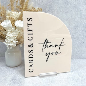 Custom Writing Table Sign Half Arch Wedding Decor Cards & Gifts Sign image 5