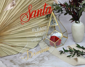 Santa Please Stop here for - Custom Name | Christmas Decor