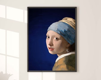 Famous Paintings, Vintage Art, Girl with a Pearl Earring, Johannes Vermeer, Classic Print, Eclectic Decor, Altered Art, Famous Art Prints