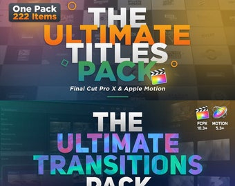 Il pacchetto definitivo di titoli/storie/transizioni (3 in 1) per Final Cut Pro compatibile con MacOS/M1