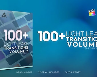 FCPX Light Leaks Transitions Vol 2 compatibile con Final Cut Pro X e Apple Motion MacOS/M1