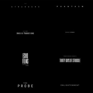 May include: A black and white image with the titles of several films, including "The Safeguard", "Echo Films", "Thirty Days of Struggle", "The Probe", and "Enlightenment".