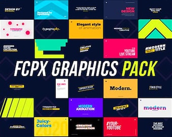 Pacchetto grafica animata per Final Cut Pro compatibile con MacOS/M1