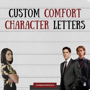 Letras personalizables de personajes de Criminal Minds Comfort (1 página)