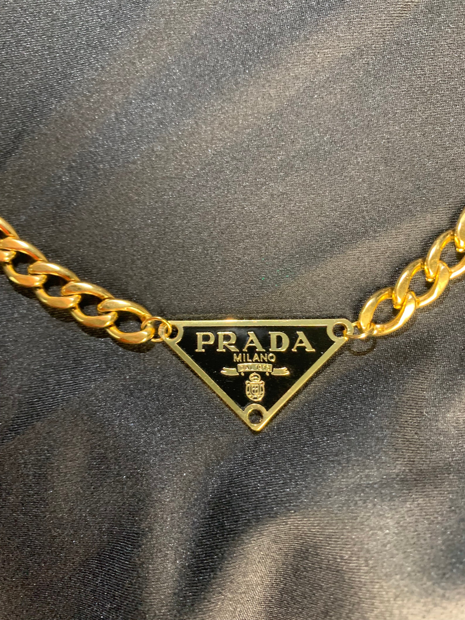 PRADA Chunky Chain Link Necklace 18K GOLD - Etsy