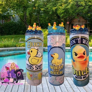 Duck Duck for Stanley Tumbler Lid Topper, Rubber Duck Topper Plate Tag,  Stanley Accessory, 40oz 30oz, 3D Printed Tumbler Top, Stanley Plate 