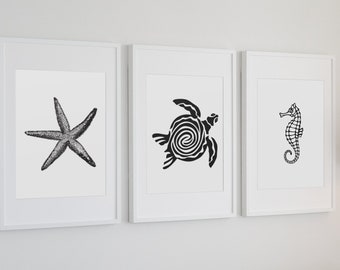 Sea Life Wall Art - Etsy