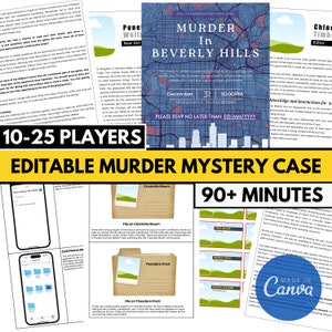 Editable Murder Mystery Case File - Fully Editable on Canva