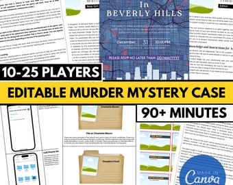 Bearbeitbare Murder Mystery Case File - Vollständig bearbeitbar auf Canva