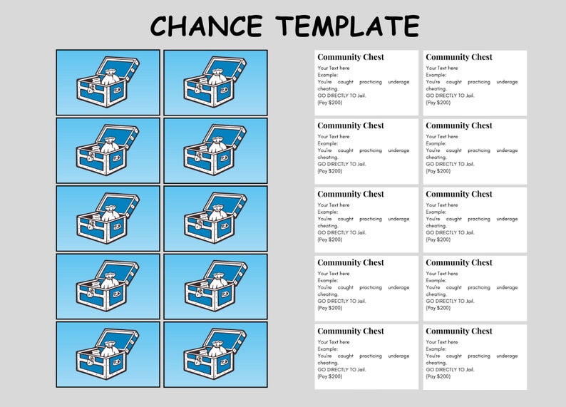 Benutzerdefinierte Monopoly Vorlage Canva Monopoly Brettspiele vollständig auf Canva bearbeitbar Sofort PDF Download Bild 6