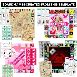 Modèle Monopoly personnalisé Canvas Jeux de société Monopoly entièrement modifiables sur Canva Téléchargement instantané du PDF image 2