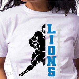 Lions Svg, Football Half Player Svg, Cut for Cricut and Silhoutte