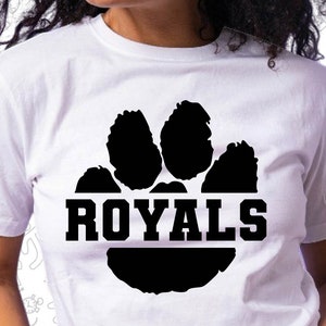 Royals Svg, Paw Svg, School Pride, Monogram Svg, Cut for Cricut and Silhoutte,