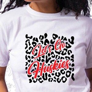 Let&#39;s Go Huskies Svg, Leopard Print Svg, Mascot Svg