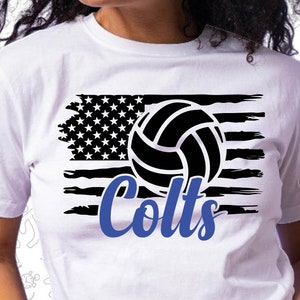 Colts Svg, Volleyball Svg, American Flag Svg