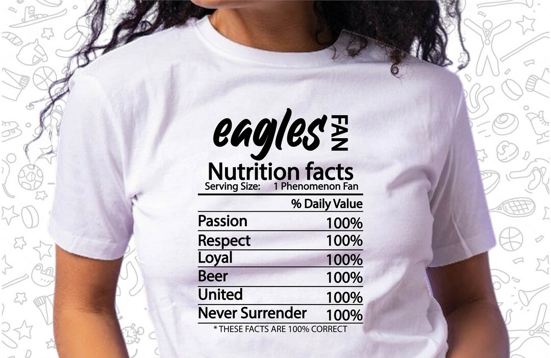 Eagles Nutrition Facts Svg Eagles Svg Sports Fan Svg Eagles Etsy