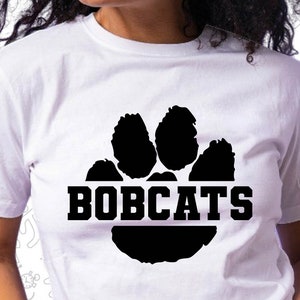 Bobcats Svg, Paw Svg, School Pride, Monogram Svg, Cut for Cricut and Silhoutte,