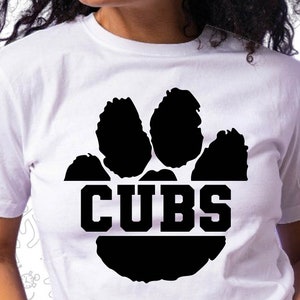 Cubs Svg, Paw Svg, School Pride, Monogram Svg, Cut for Cricut and Silhoutte,