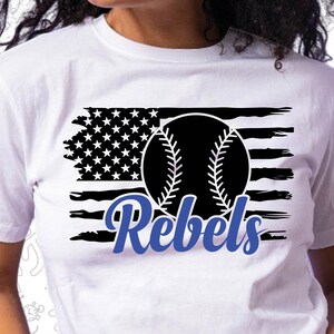 Ready to Press Rebels Svg, Baseball Svg, American Flag Svg