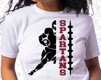 Spartans Football Player SVG, School Spirit Pride, Cricut Silhouette Cut File