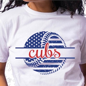 Cubs Svg, American Flag Svg, US Baseball Svg, Cut voor Cricut en Silhoutte