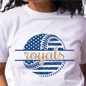 Royals Svg, American Flag Svg, US Baseball Svg, Cut for Cricut and Silhoutte