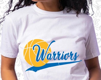 Retro Warriors Basketball SVG, Cut Files for Cricut, Silhouette