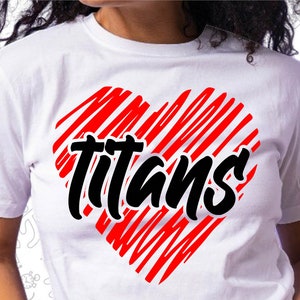 Titans Svg, Love Svg, Retro Svg, Scribble Svg, Cut for Cricut and Silhoutte