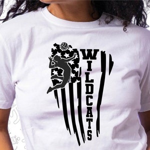 Wildcats Svg File, American Flag Svg, Volleyball Svg