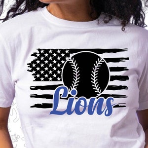 Ready to Press Lions Svg, Baseball Svg, American Flag Svg