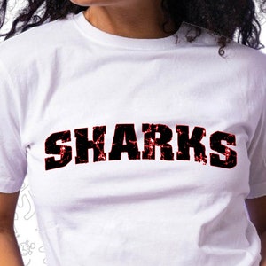 Sharks Svg File, Football Svg, Baseball Svg, Basketball Svg, Mascot Svg File