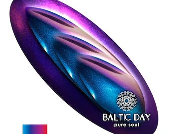 Baltic Day - Color Shift Mica Powder | Chameleon Pigment - Cyan | Blue | Violet | Red - Color Shifting Intense Pearl Pigment for Art - 25g