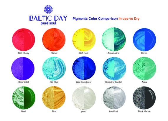 Baltic Day Mica Powder 60 Pigment Powder Colors for Epoxy Resin, Paint Dye, Soap  Making, Slime, Bath Bombs, Candles, Nail Polish, Lips 