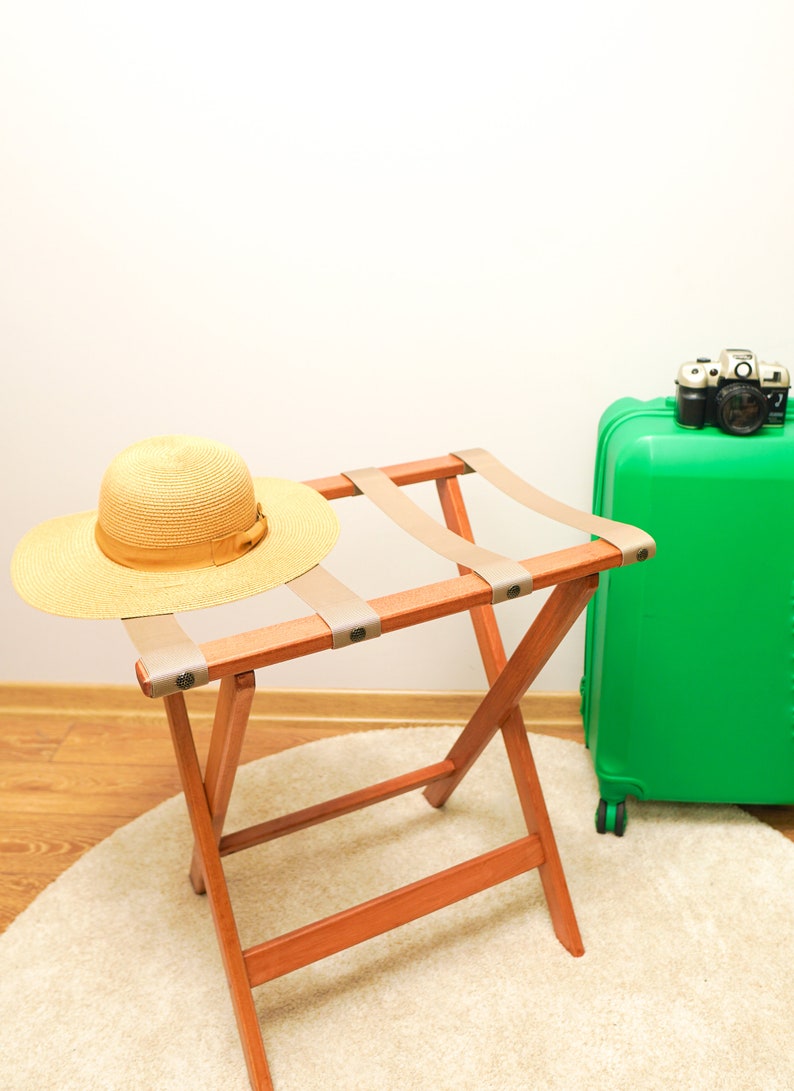 Wooden Folding Luggage Rack Storage for Suıtcase Farmhouse Etsy