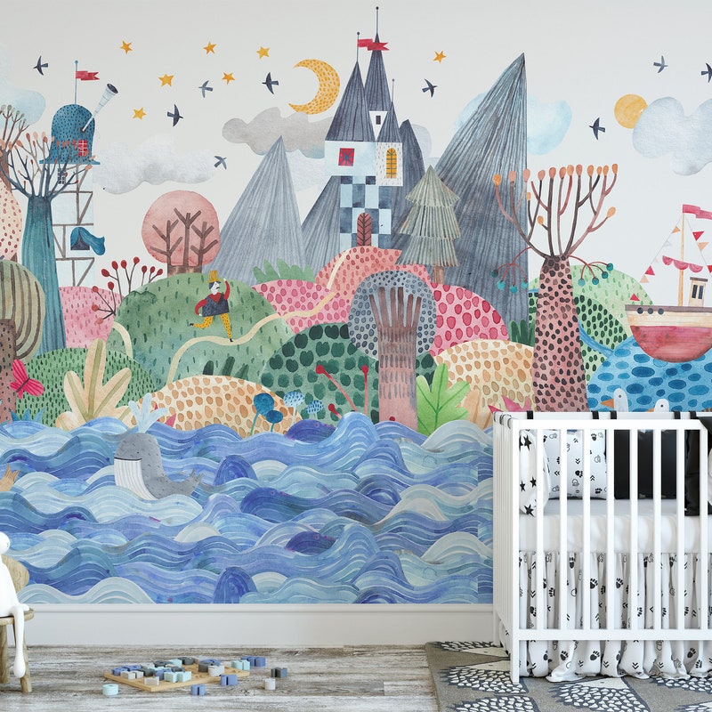 Nursery Mural - Etsy