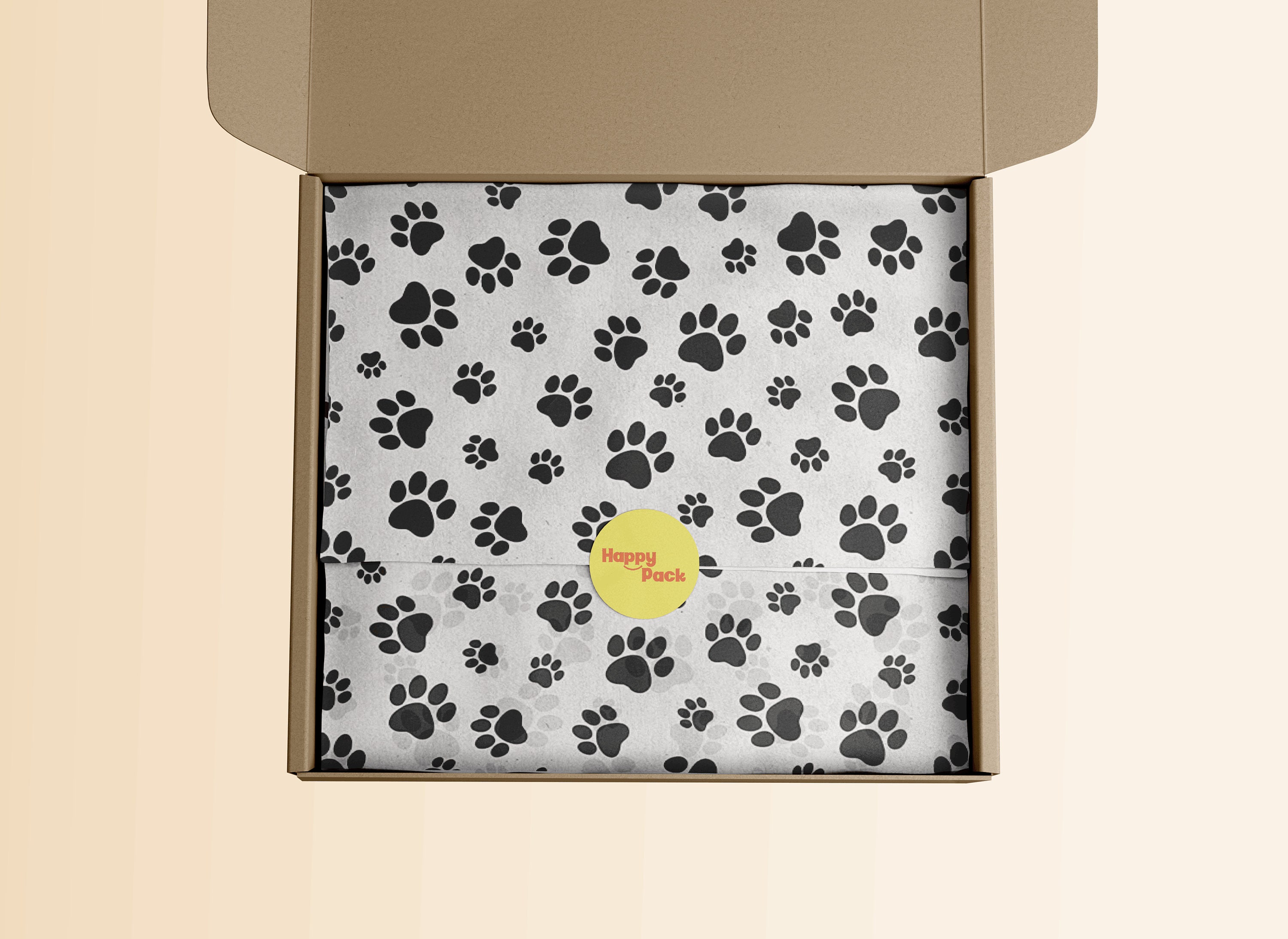 Paw Prints Pets Puppy Dog Cat White Tissue Paper Sheets 50x75cm Gift Wrap 