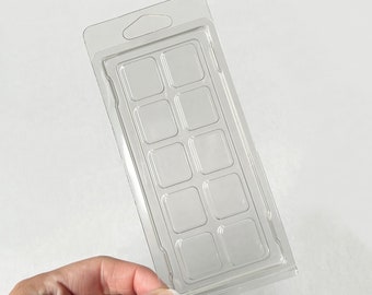 10 Cavity Cell Wax Melt Snap Bar Clamshells | Wax Melt Packaging, Wax Melt Mould, Snapbar