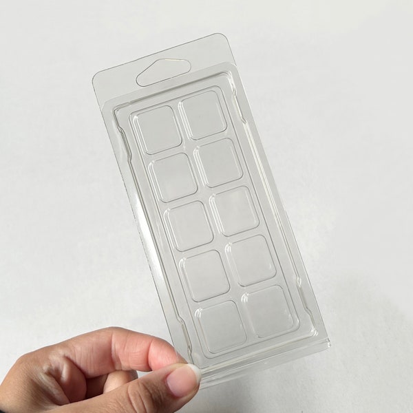 10 Cavity Cell Wax Melt Snap Bar Clamshells | Wax Melt Packaging, Wax Melt Mould, Snapbar