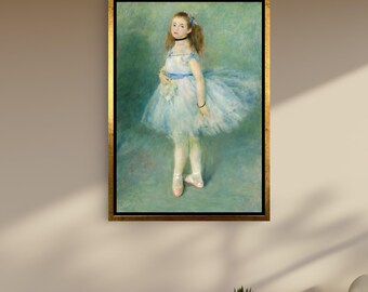 ルノワールの「踊り子」キャンバスアート – 印象派のバレエ少女の絵画