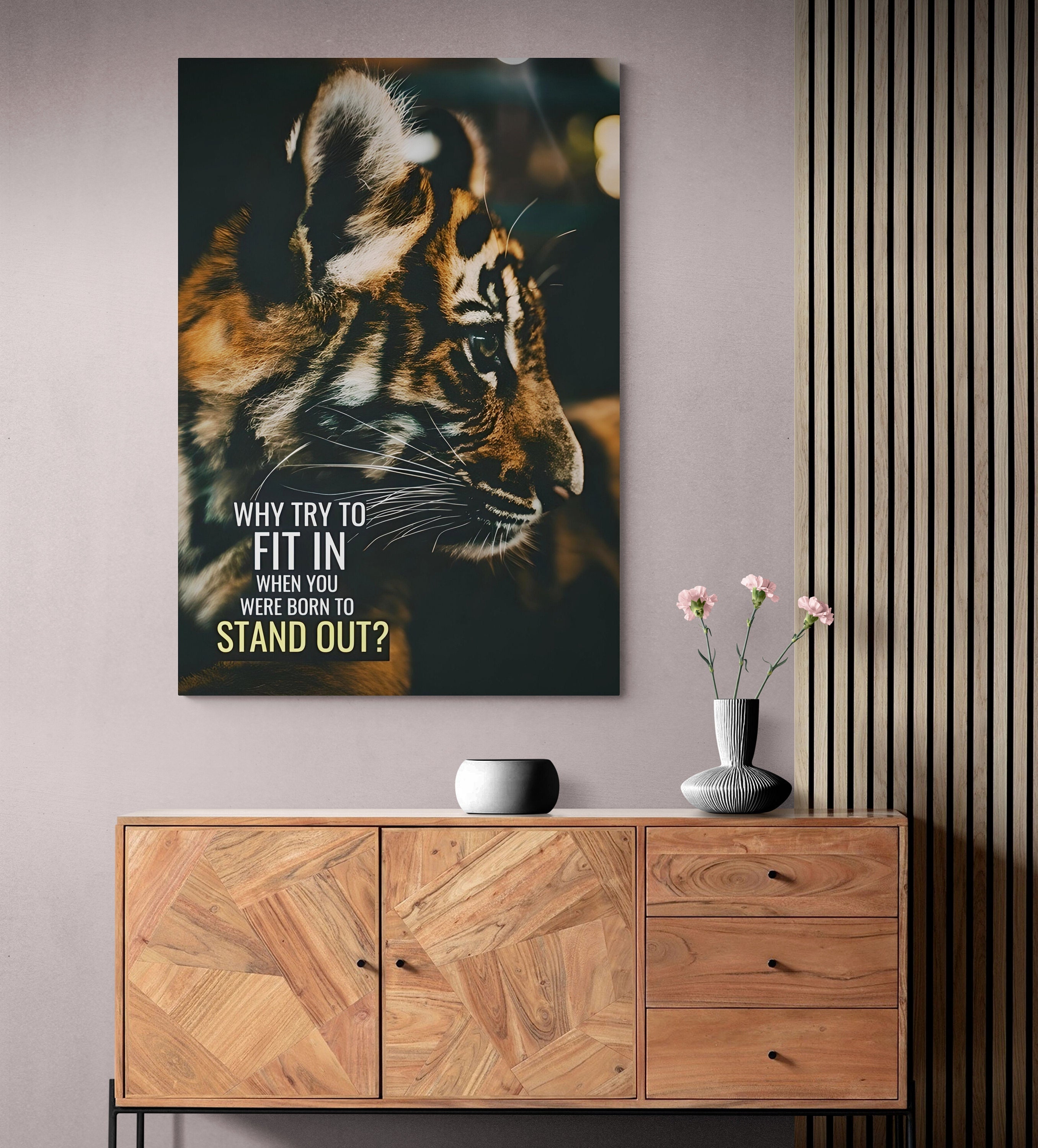 Lion Canvas, Wild Animal Canvas, Motivational Wall Art, Never Give Up Poster, Inspirational Print, Entrepreneurial Artwork, Office Decor