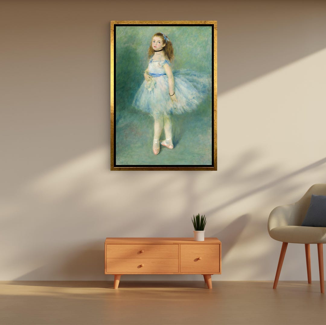 ルノワールの「踊り子」キャンバスアート – 印象派のバレエ少女の絵画