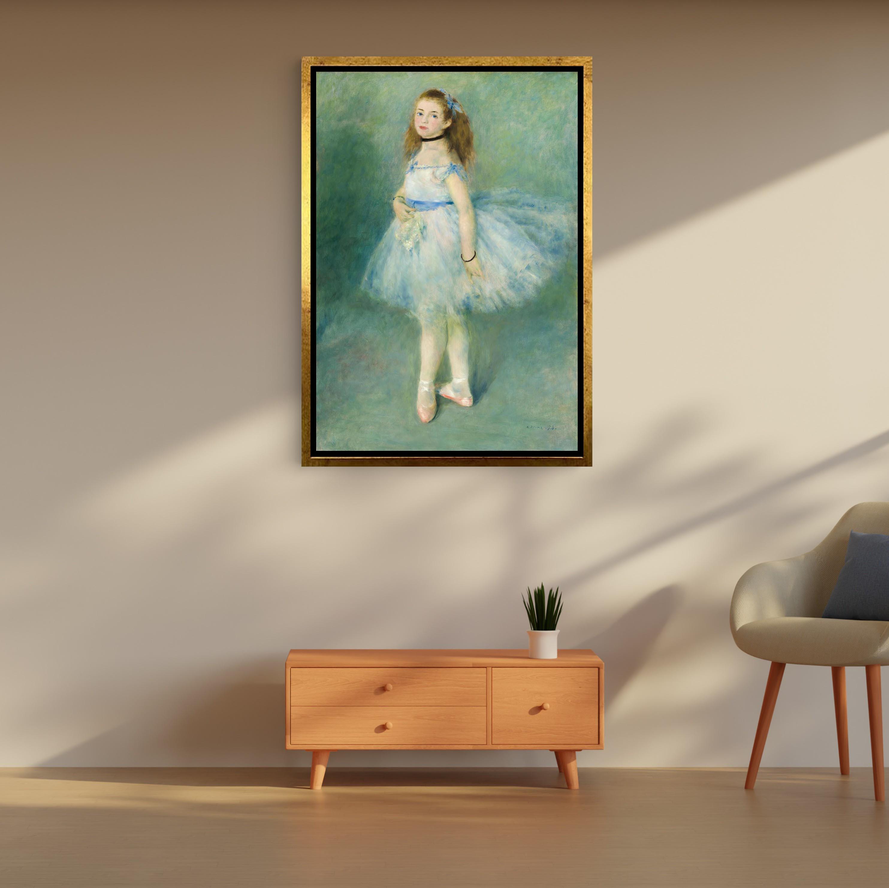 ルノワールの「踊り子」キャンバスアート – 印象派のバレエ少女の絵画