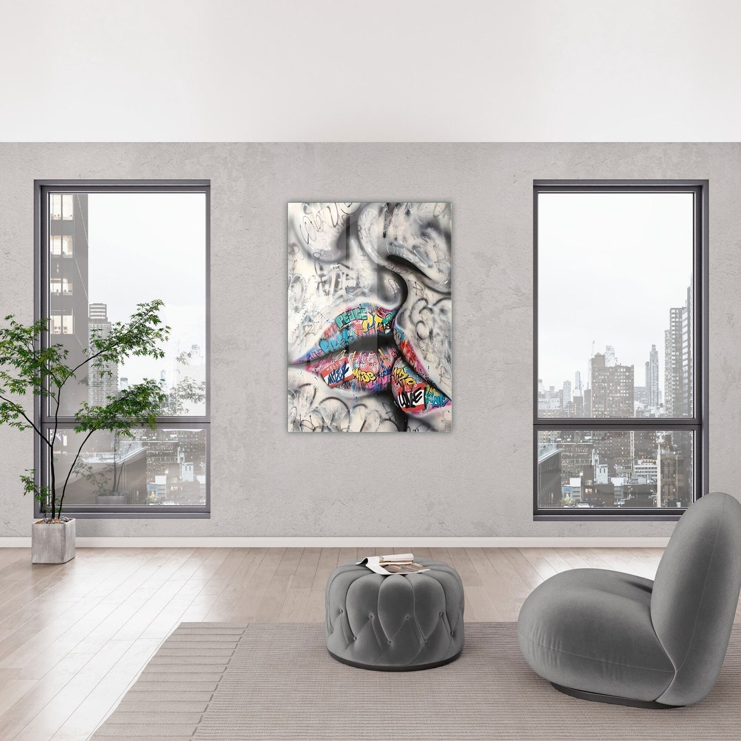 Tempered Glass Wall Art, Banksy Wall Art, Glass Wall Art, Large Wall