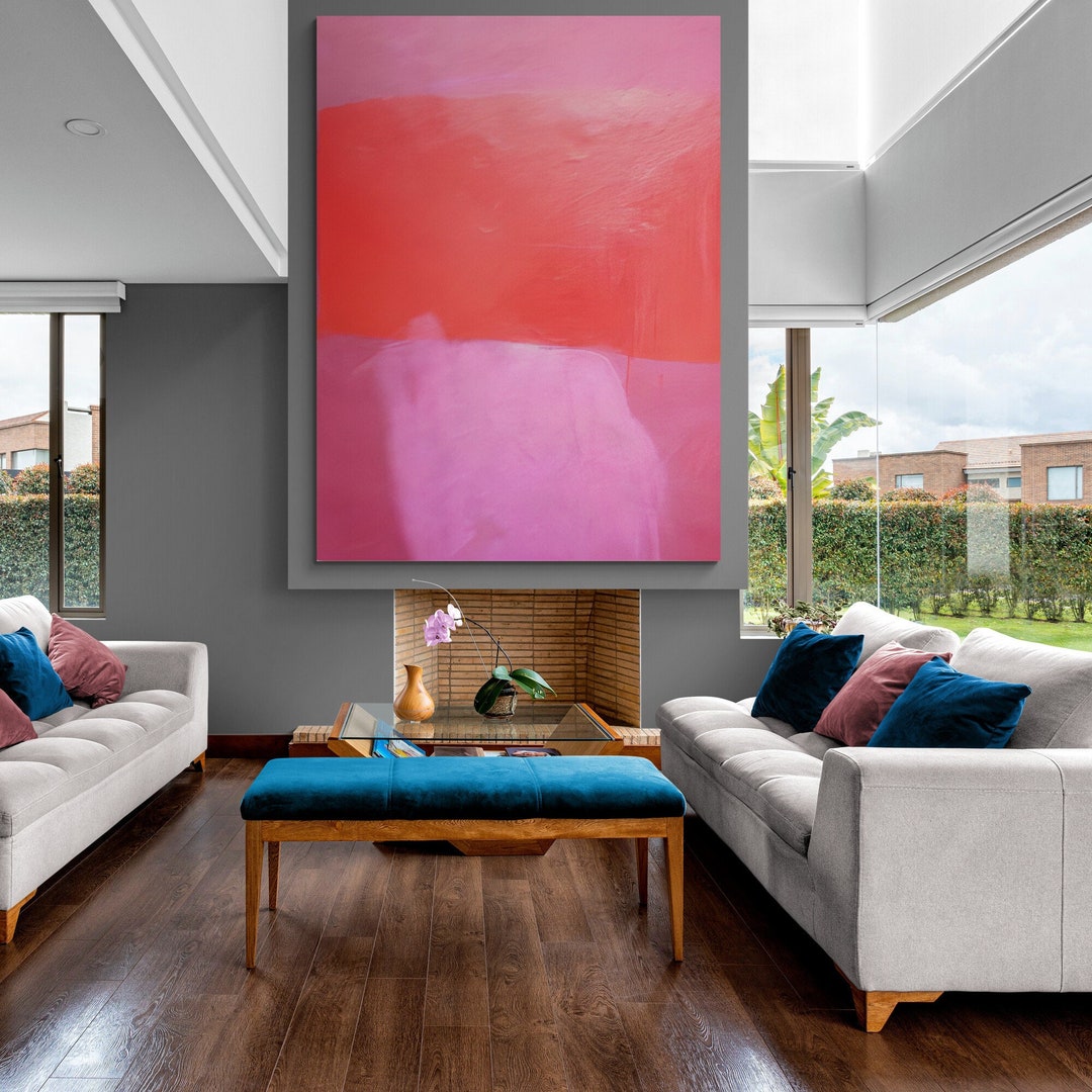 Mark Rothko Canvas Art Rothko Pink and Red Wall Art Art Etsy