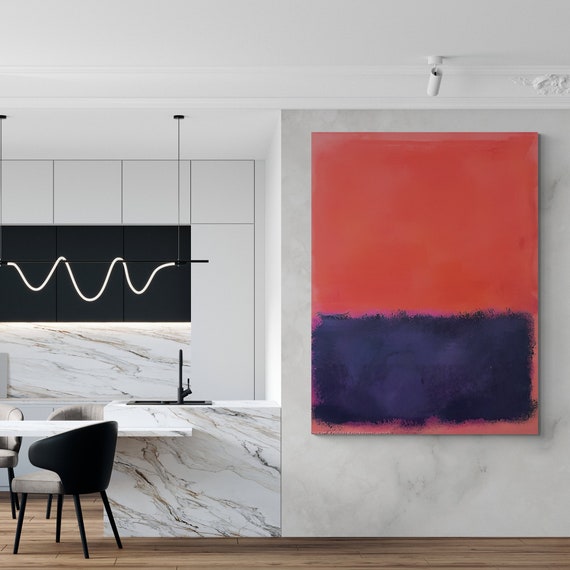 Mark Rothko Red and Dark Blue Rothko Canvas Art Art - Etsy