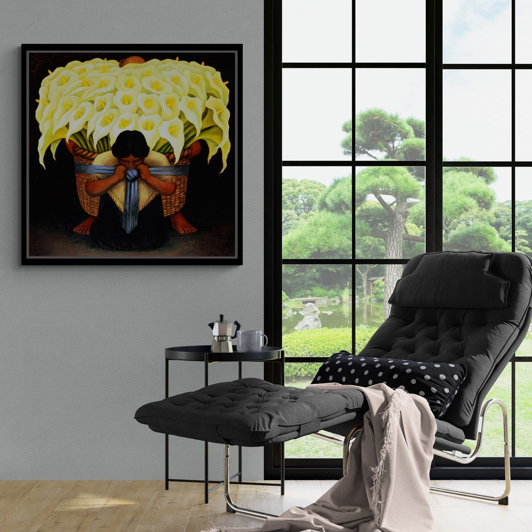 Diego Rivera the Flower Seller Wall Art, Famous Painting, Diego Rivera
