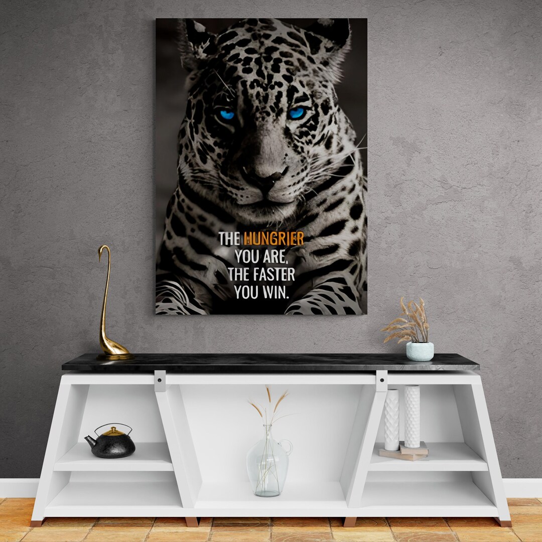 Tiger Canvas Wild Animal Wall Art Workplace Success Art Etsy