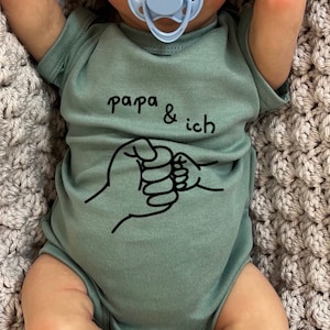 Babybody kurzarm in verschiedenen Farben / Personalisiertes Geschenk zum Vatertag / Papa und ich/ Babypapa/ Neuer Dad Vatertagsgeschenk Bild 1