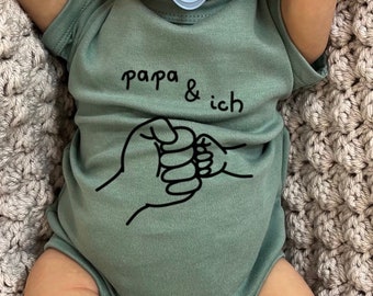 Babybody kurzarm in verschiedenen Farben / Personalisiertes Geschenk zum Vatertag / Papa und ich/ Babypapa