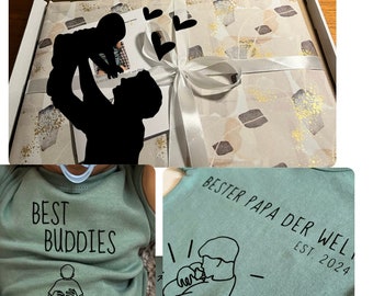 Verpacktes Vatertagsgeschenk Babybody/ Geschenk zum Vatertag / Papa und ich/ Babypapa/ Neuer Dad/ 1. Vatertag Geschenk/ Fathers Day Gift